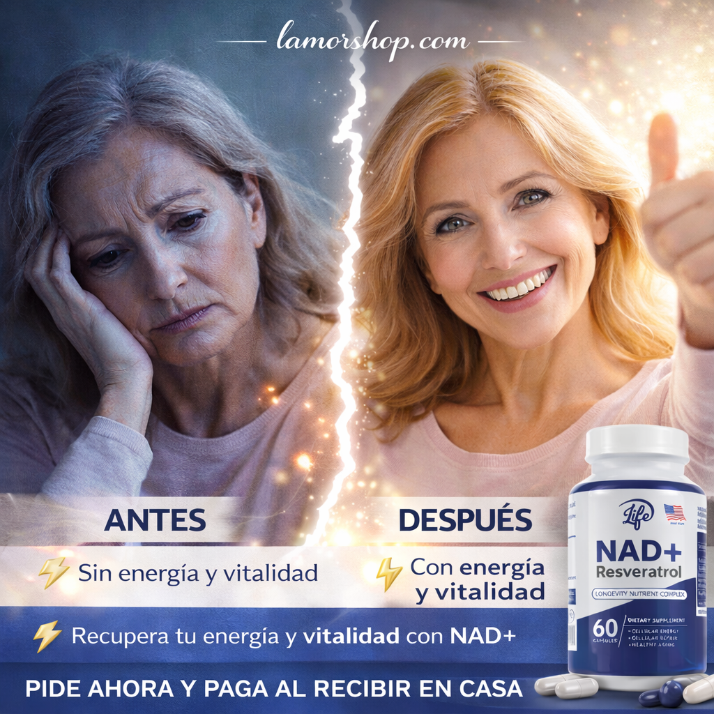 NAD+ Resveratrol 2 en 1 - Tu dosis de juventud y vitalidad